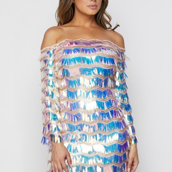 Off the shoulder sequin dress - Picture 1 of 3